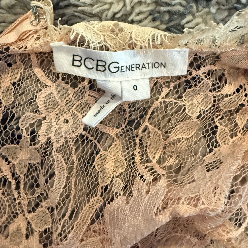 BCBGeneration Blush Lace Mini Dress - Picture 4 of 8
